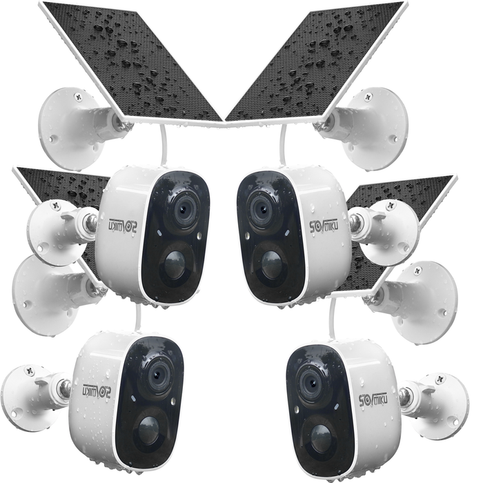 Sovmiku CG6 2K Solar Security Camera Wireless Outdoor,Easy to Setup,User Friendly,Two Way Audio,Audible Flashlight Alarm,2.4GHz Wi-Fi,Color Night Vision, SD Slot,Vicohome App