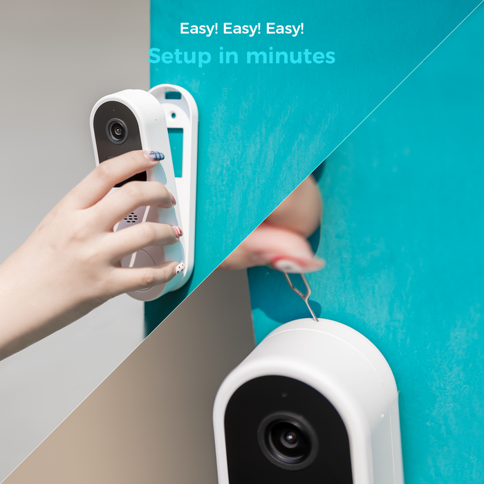 Vicohome DB3 2K Smart Video Doorbell with Chime, Home Security Battery Camera Wireless, Audible Alarm, Easy to Setup, Human Detection,Two Way Audio, 2.4GHz Wi-Fi, No SD Slot, 180 Days Exchange Policy