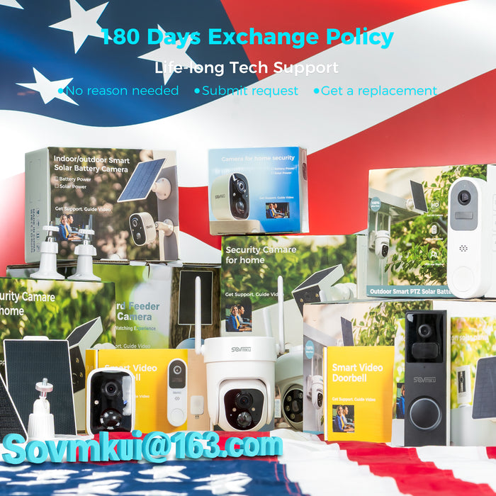 Sovmiku 5V Solar Panels for Security Cameras for Bird Feeder 23% Energy Conversion Rate,9.8Ft Cable, USB C & Micro-USB Compatible, Weather Resistant, 360° Adjustable Bracket, for Tapo Eufy Aosu .etc