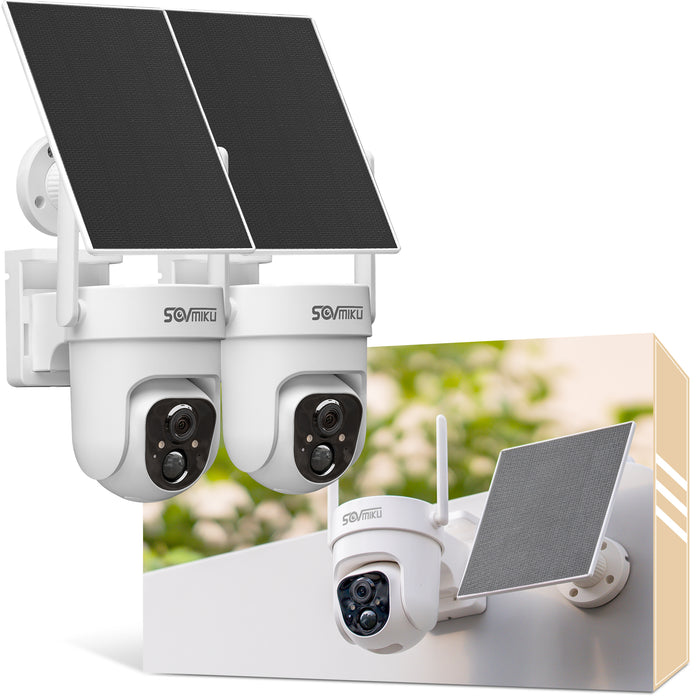 Vicohome CQ4 2K AI Solar Security Camera Wireless Outdoor,Battery Powered Cam, Color Night Vision,Two Way Audio, Motion Detection, Easy to Setup,Audible Flashlight Siren 180 Days Exchange Policy