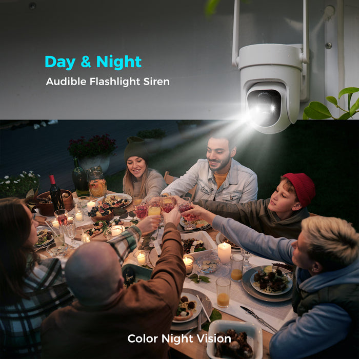 Vicohome CQ4 2K AI Solar Security Camera Wireless Outdoor,Battery Powered Cam, Color Night Vision,Two Way Audio, Motion Detection, Easy to Setup,Audible Flashlight Siren 180 Days Exchange Policy