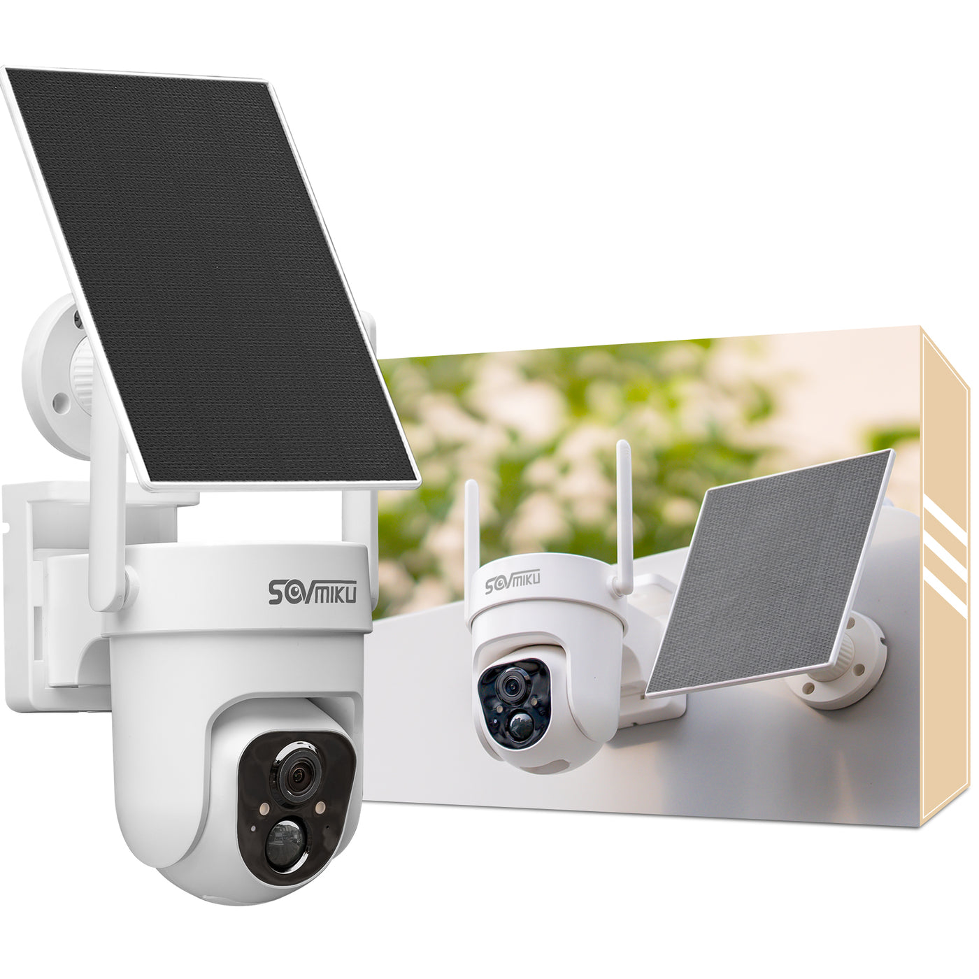 Vicohome CQ4 2K AI Solar Security Camera Wireless Outdoor,Battery Powered Cam, Color Night Vision,Two Way Audio, Motion Detection, Easy to Setup,Audible Flashlight Siren 180 Days Exchange Policy